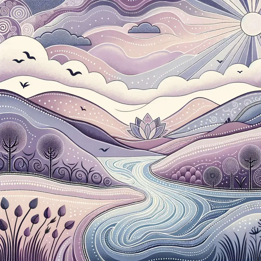 Ripples of Renewal: Tranquility's Dance in Lavender Lotus