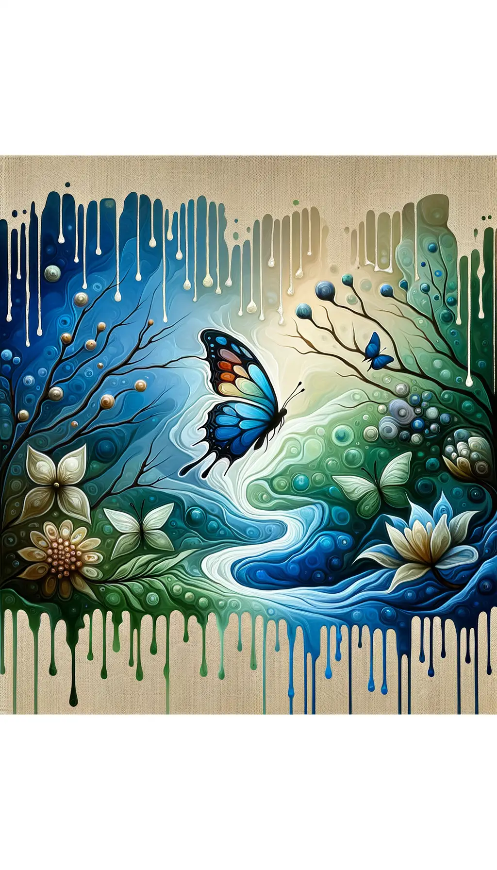 Whispers of Transformation: Butterfly's Embrace in the Garden of Stillness