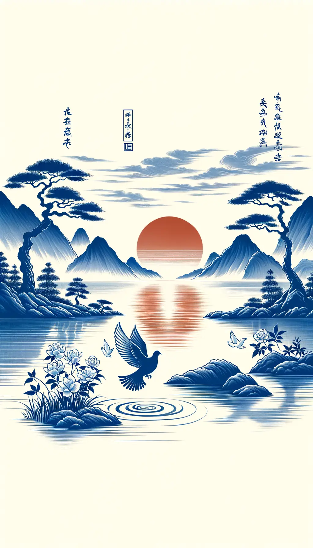 Harmony's Embrace: Whispering Waters and Tranquil Skies