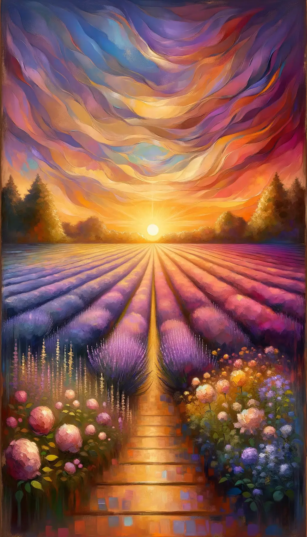 Golden Reverie: A Canvas of Soulful Progression in Lavender Sunset