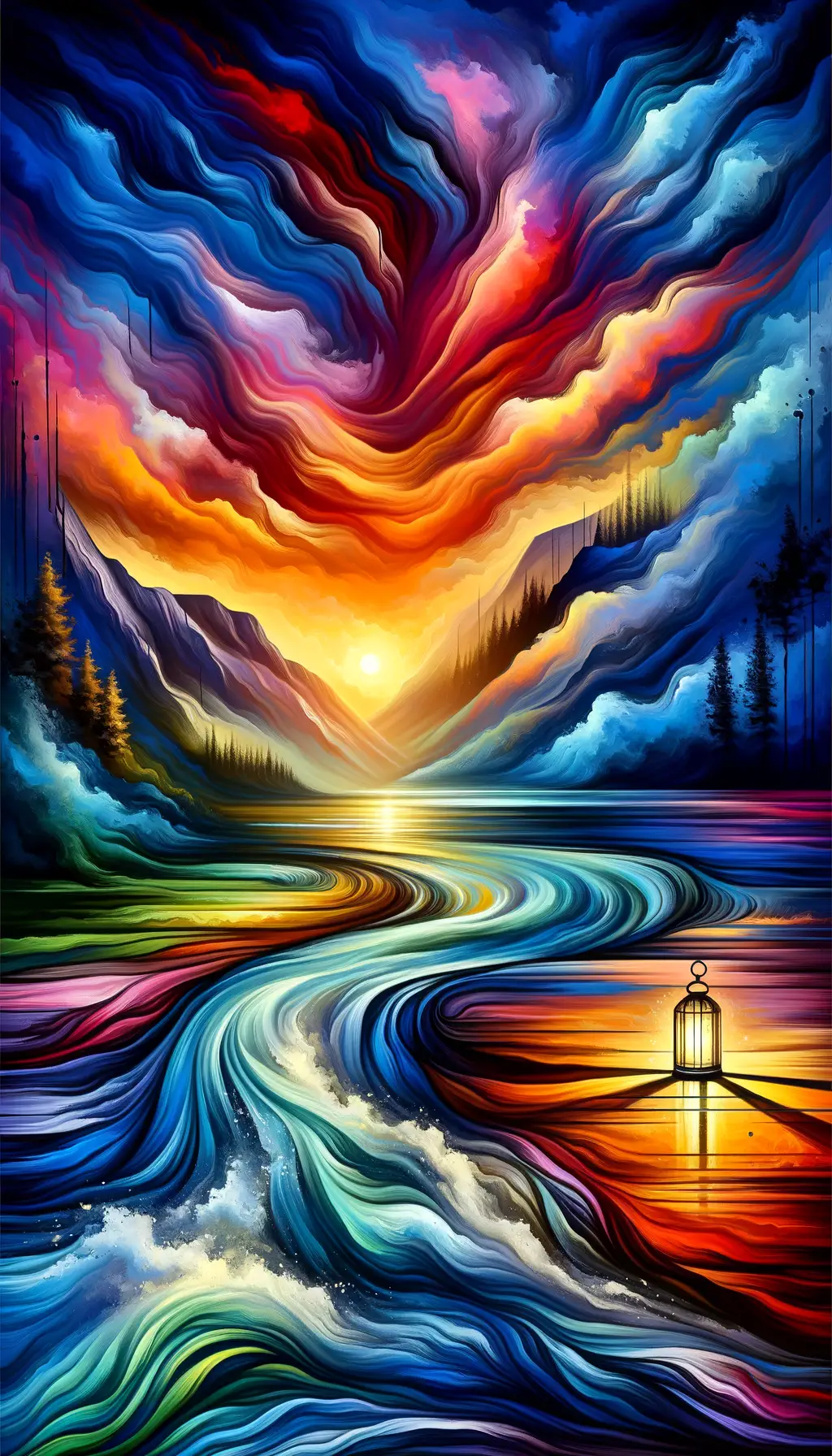 Solace's Illuminated Serenity: Emotive Graffiti of Therapy's Journey