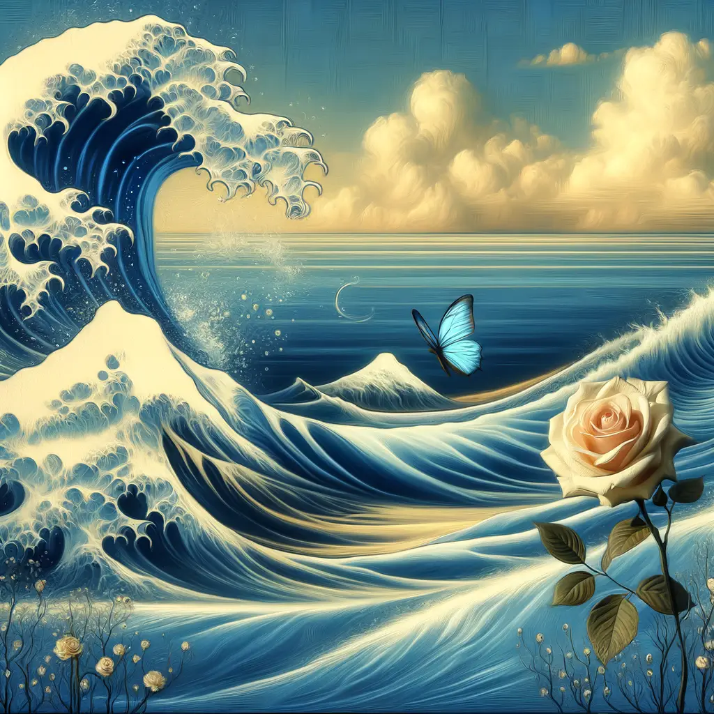 Ocean's Whisper, Rose's Bloom: A Gentle Unveiling
