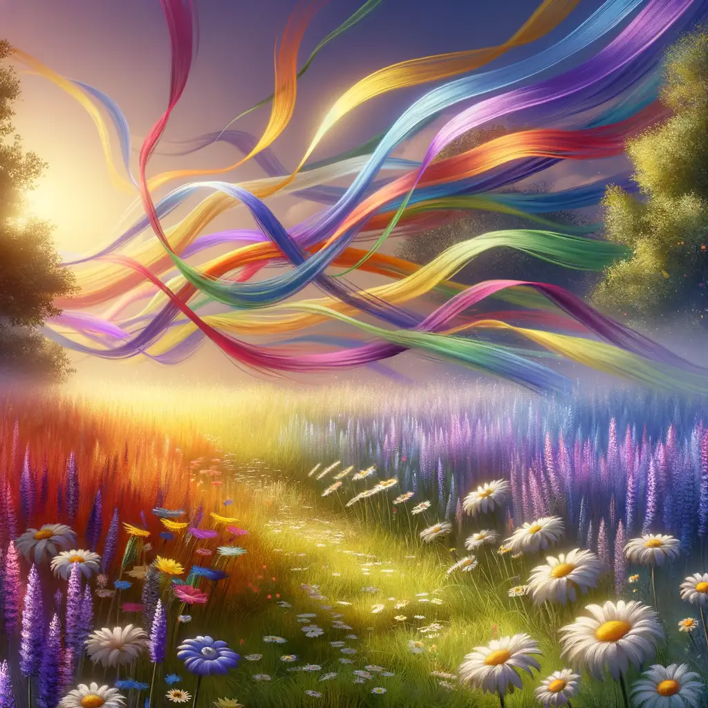 Whispers of Emotion: Meadow's Dance of Tranquility