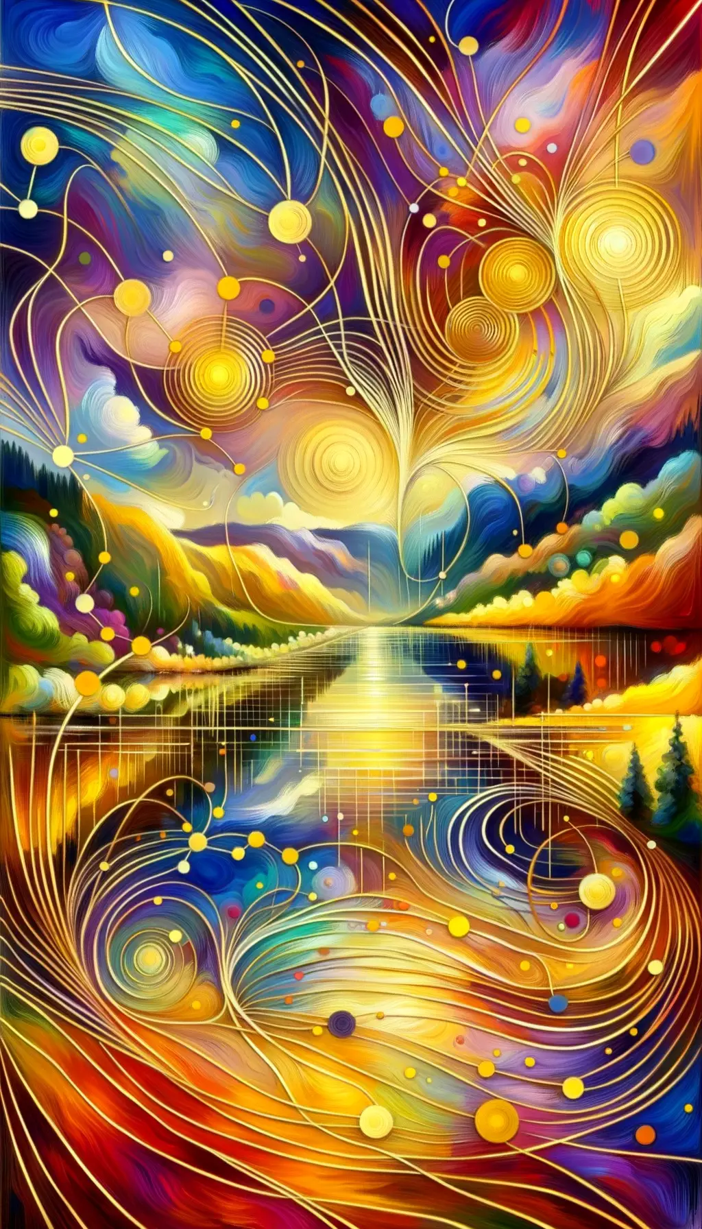 Whispers of Solace: Golden Threads of Connection