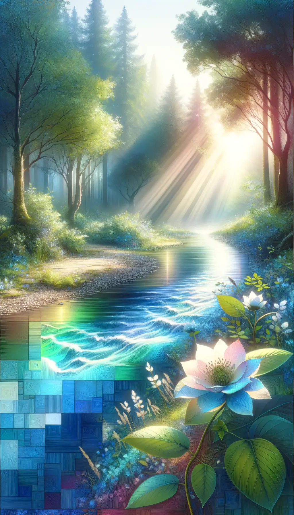 Whispers of Morning Blossoms: A Stream's Lullaby