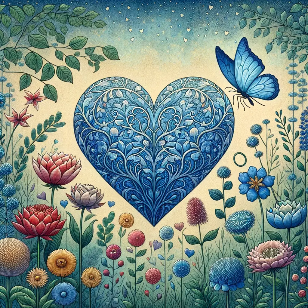 Whispers of Change: Embracing Resilience in a Sky-Blue Garden