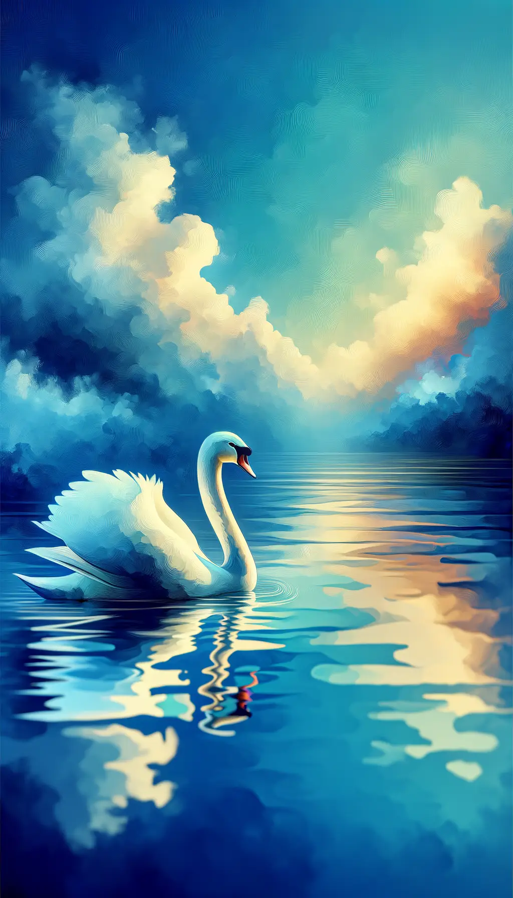 Whispers of the Swan: A Healing Rain in Blue