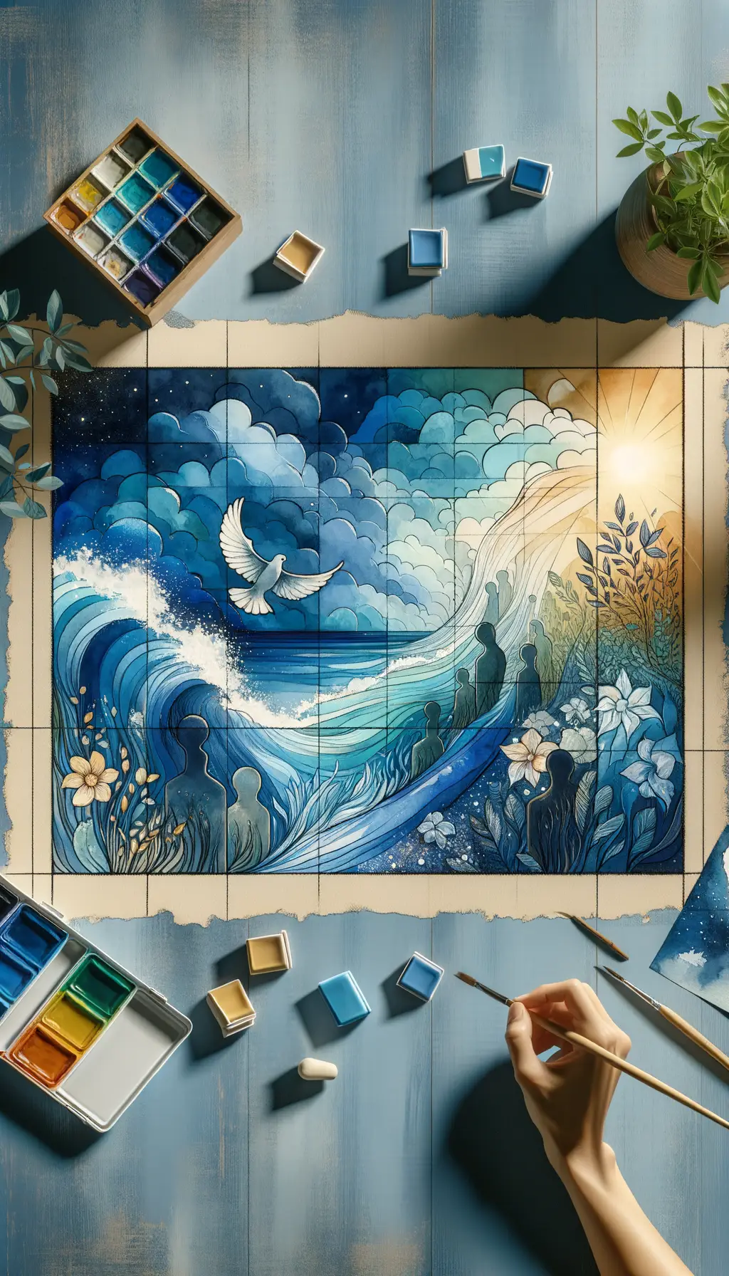 Serenity's Embrace: A Therapeutic Symphony in Blue