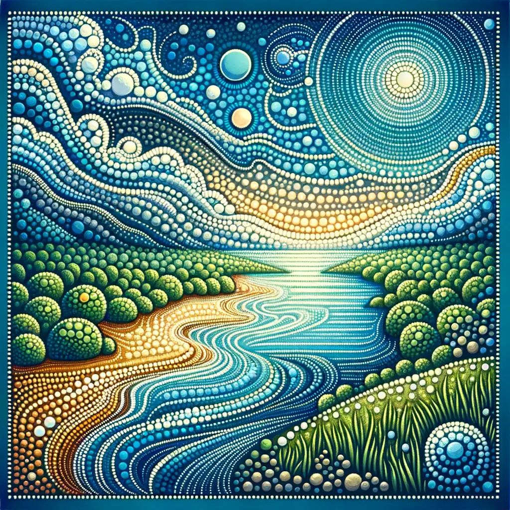 Sapphire Serenity: Roar of Reflection in Viridescent Tranquility