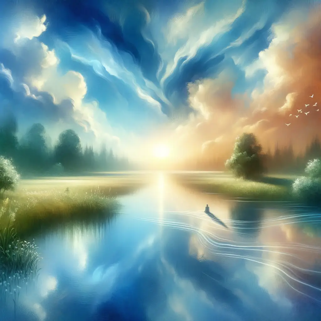 Embrace of Dawn: Whispers of Healing in Azure Sanctuary