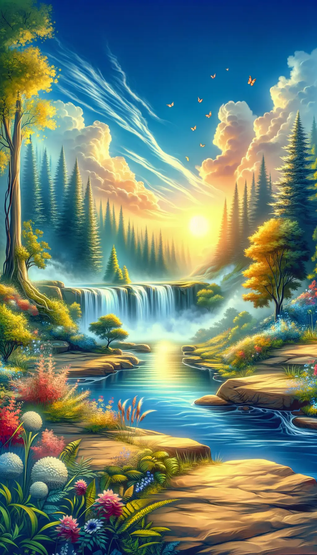 Whispers of the Falls: Healing Symphony for a troubled heart