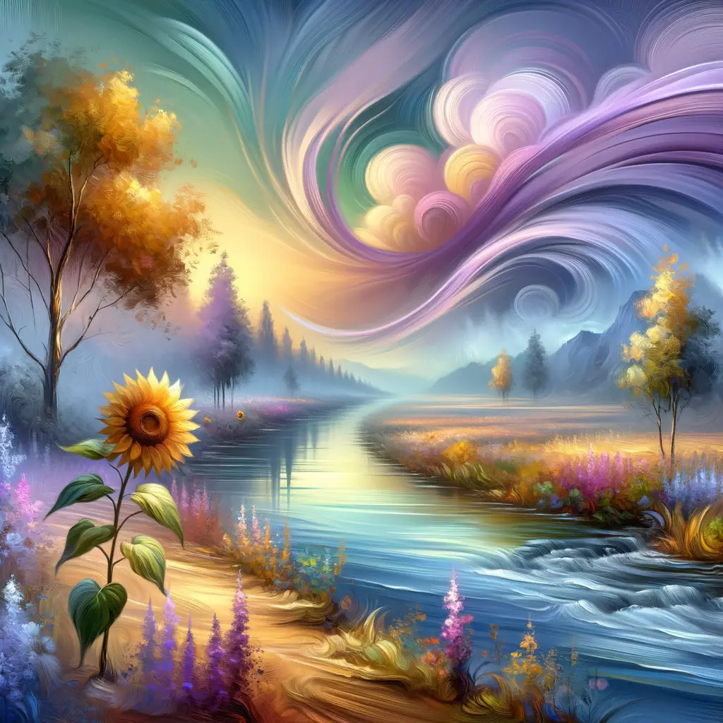 Whispers of Inner Bloom: A River's Reflection