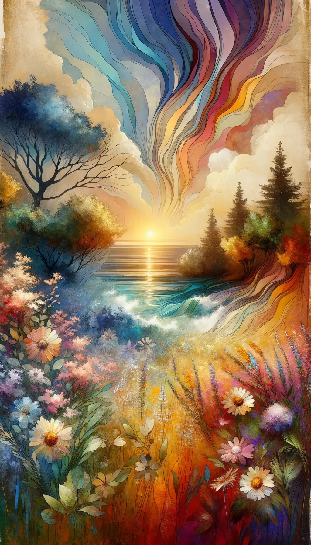 Whispers of Tide and Field: Twilight's Therapeutic Tapestry