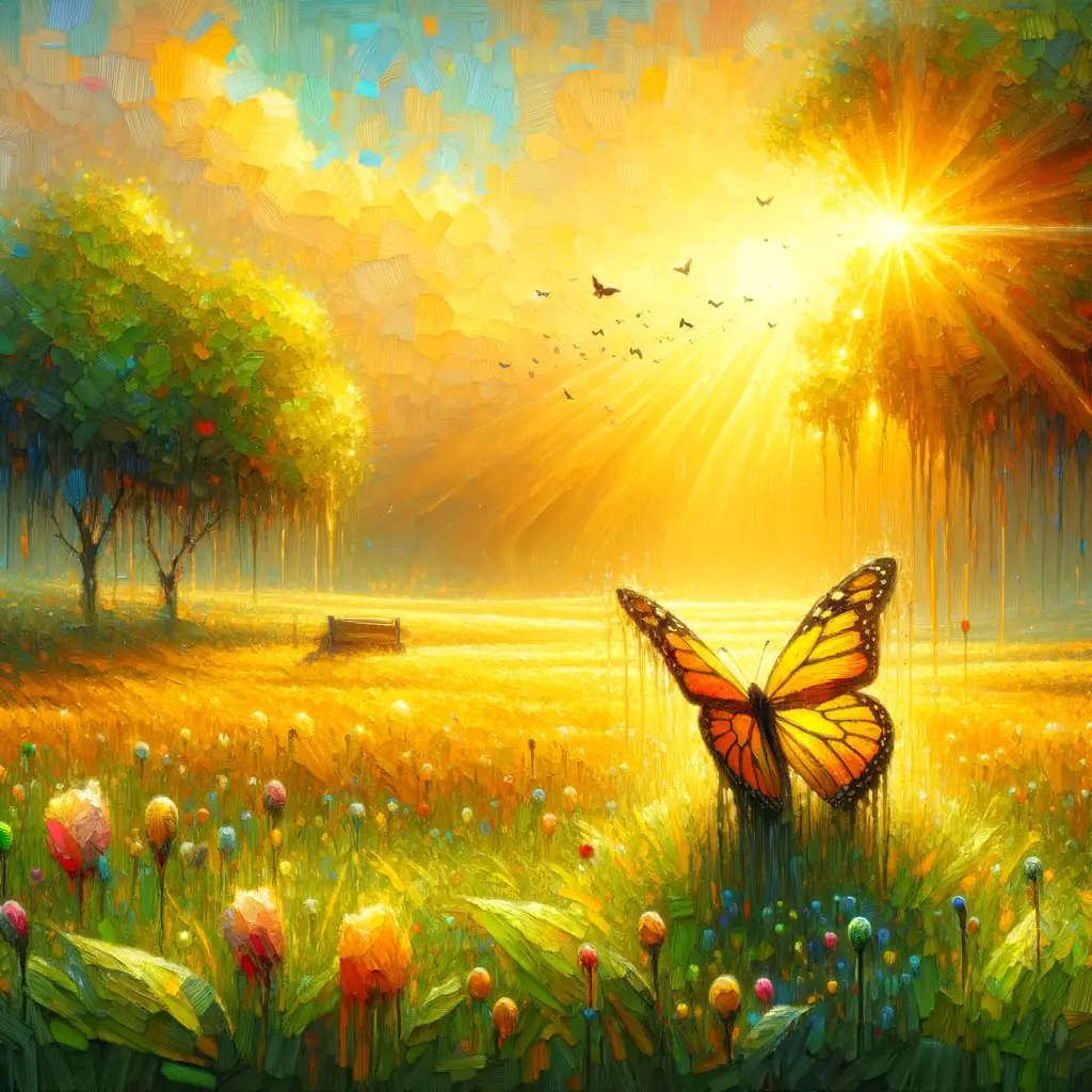 Ethereal Rebirth: Radiant Wings Unfold