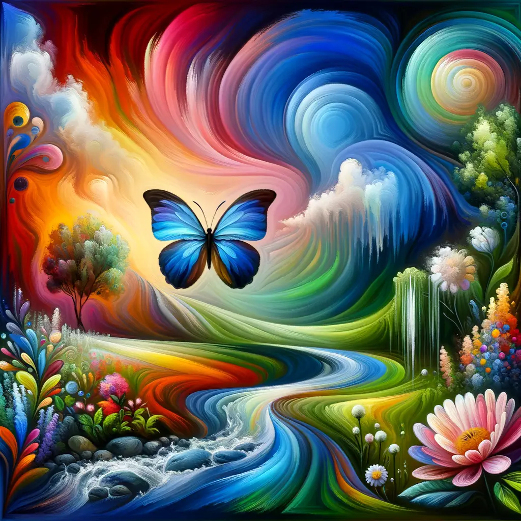 Whispers of Transformation: A Journey of Fluttering, Blooming, and Flowing