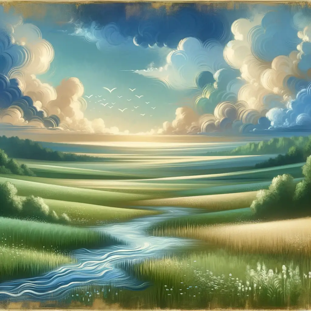 Whispers of the Soul: Tranquil Meadows in Rococo Reverie