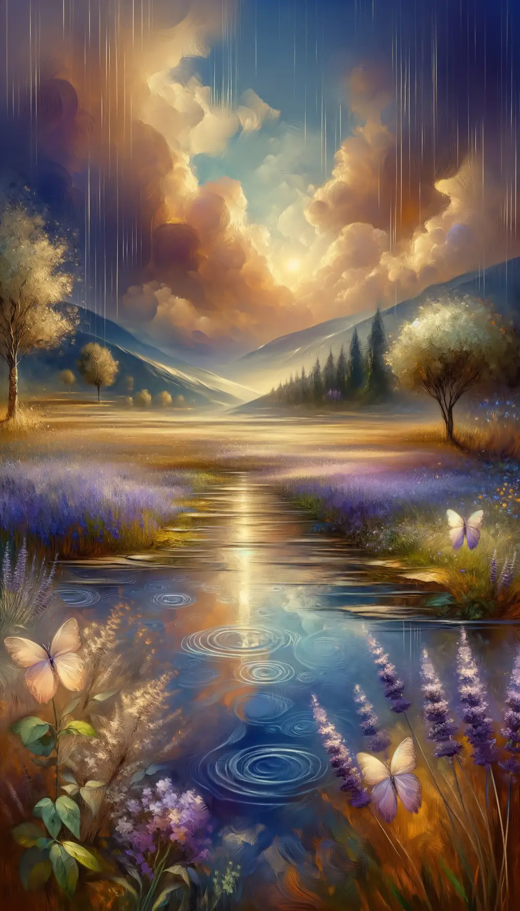 Tranquility's Melody: Lavender Whispers in the Meadow of the Mind