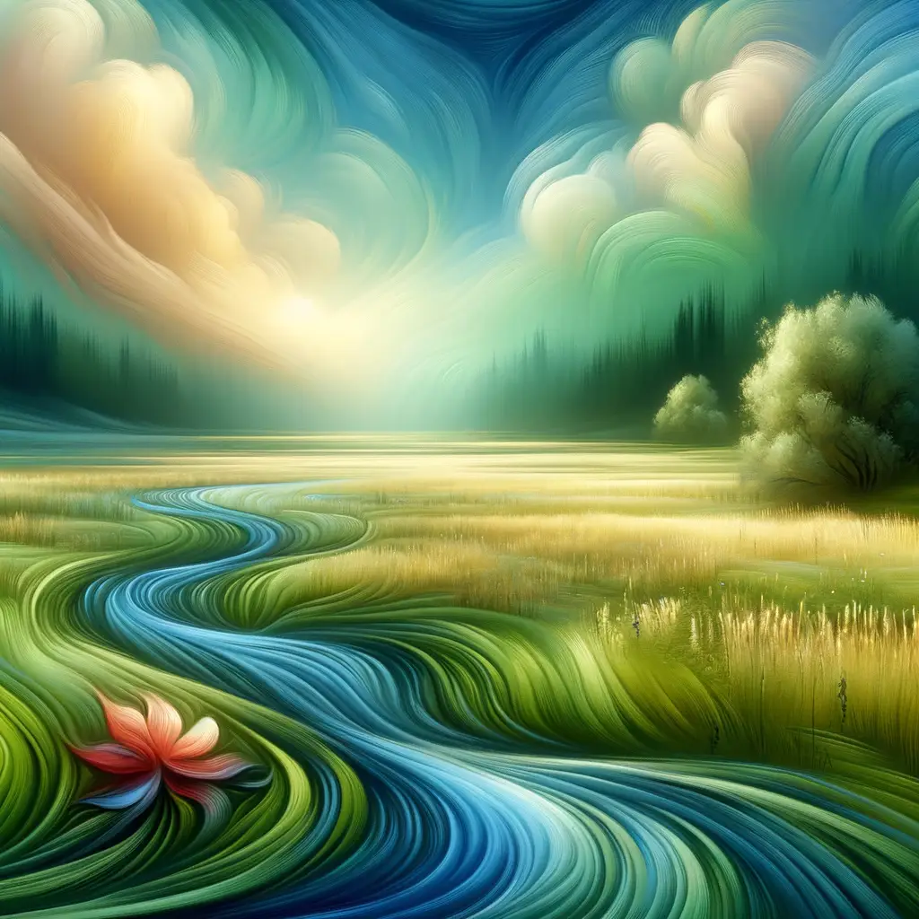 Blossoms of Reflection: A Meadow's Therapeutic Symphony