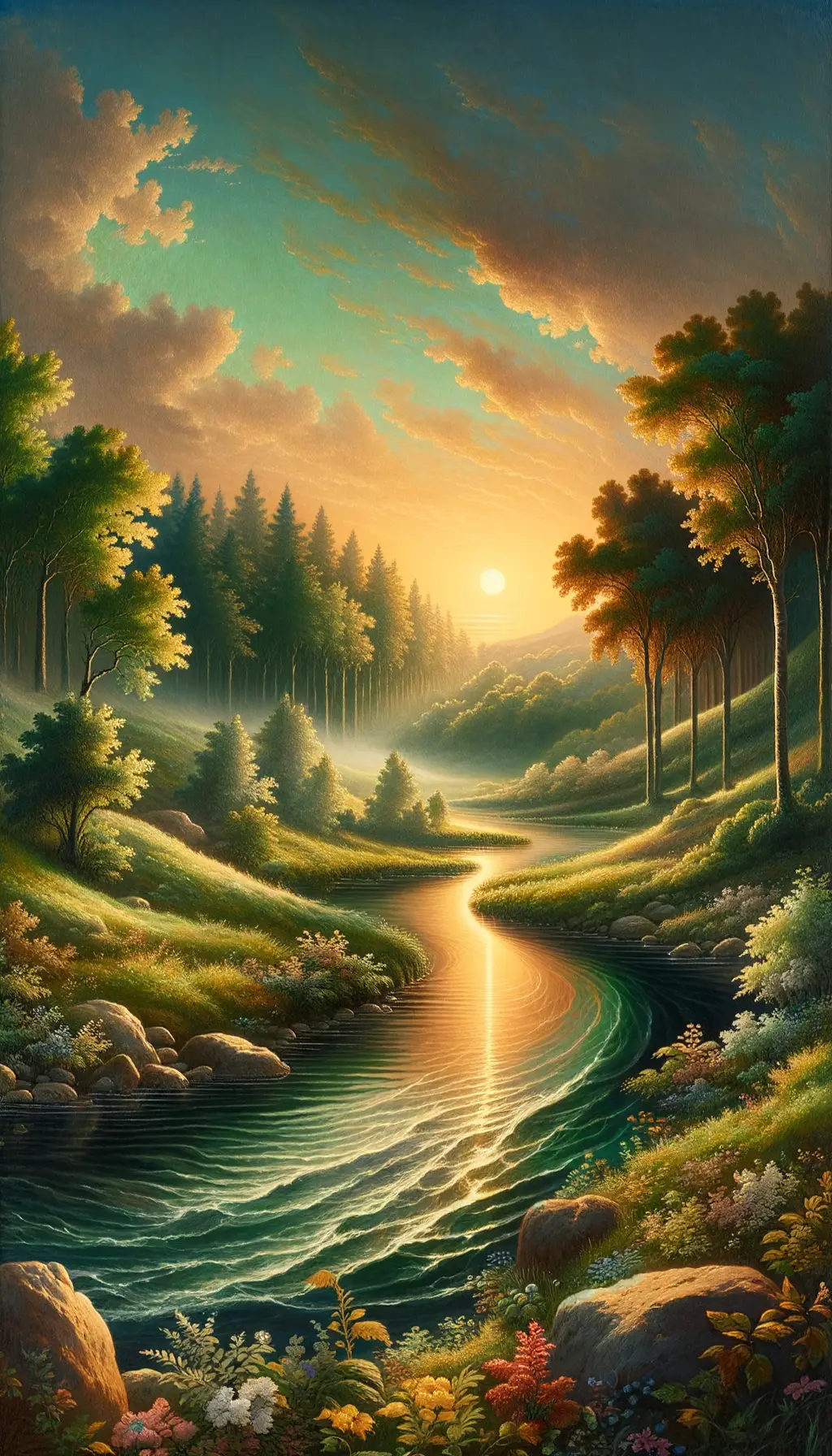 Whispers of Serenity: Reflections in Rococo Streams
