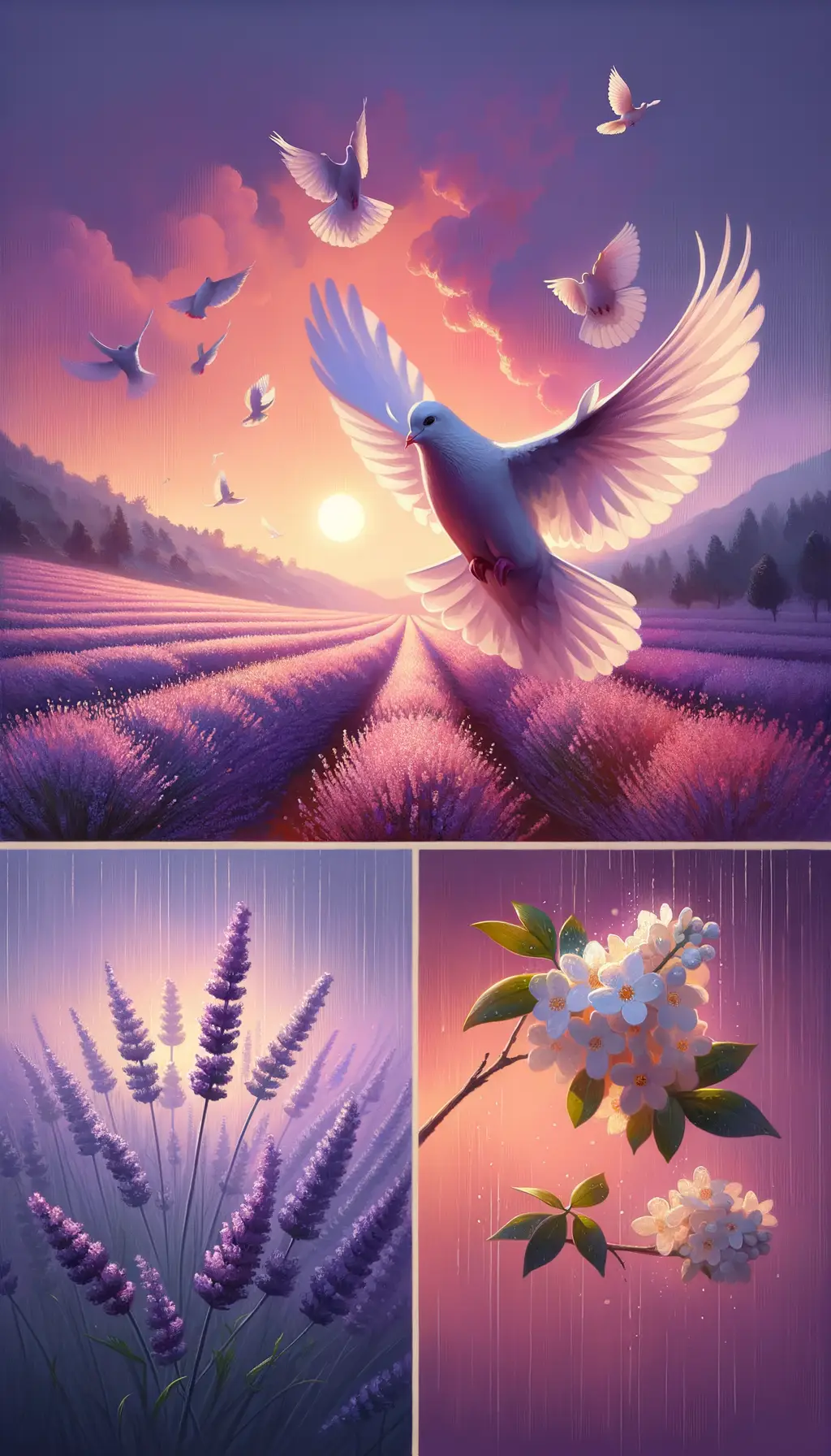 Whispers of Serenity: Ethereal Harmonies in Lavender Dreams