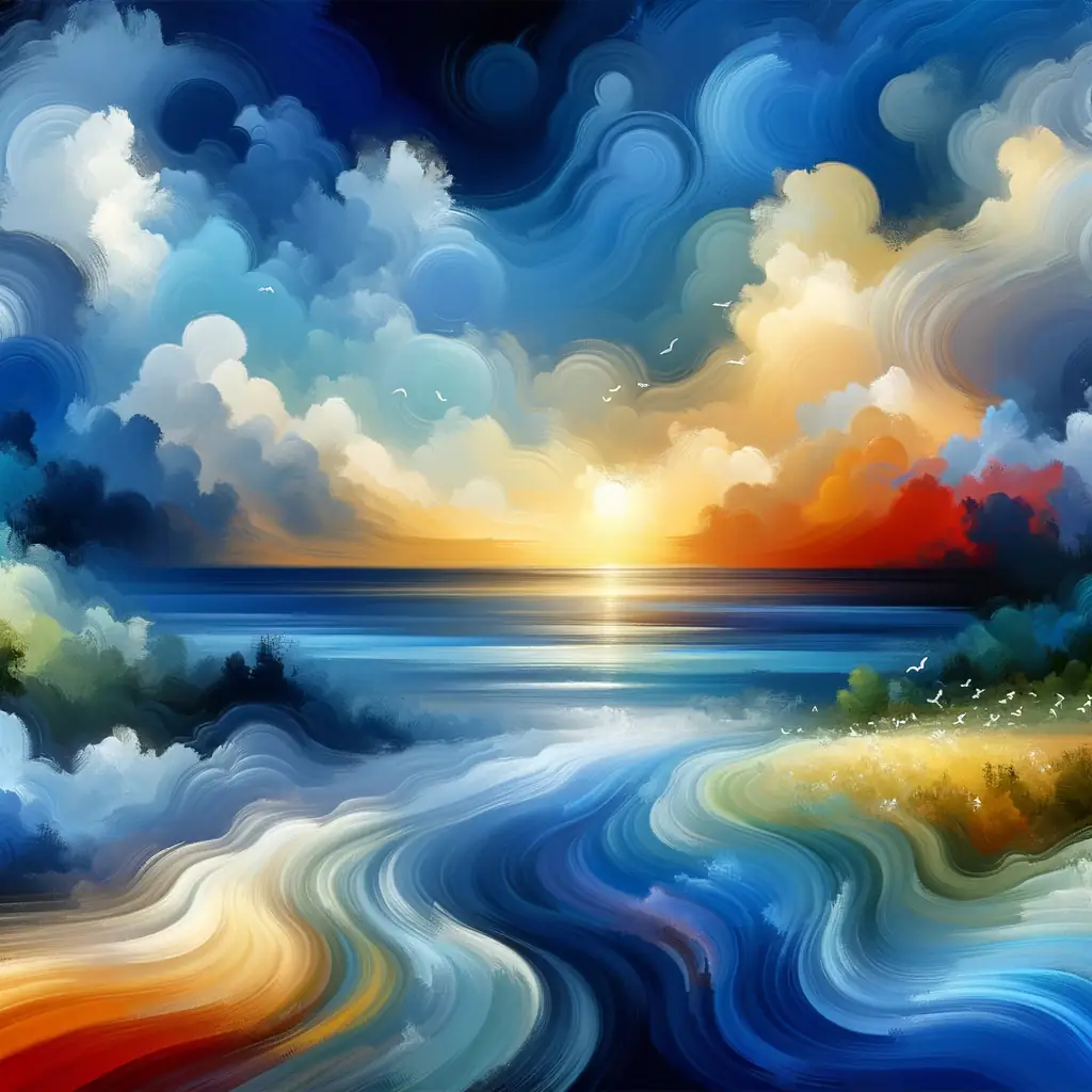 Whispers of Azure Serenity: Dawn's Harmonious Embrace