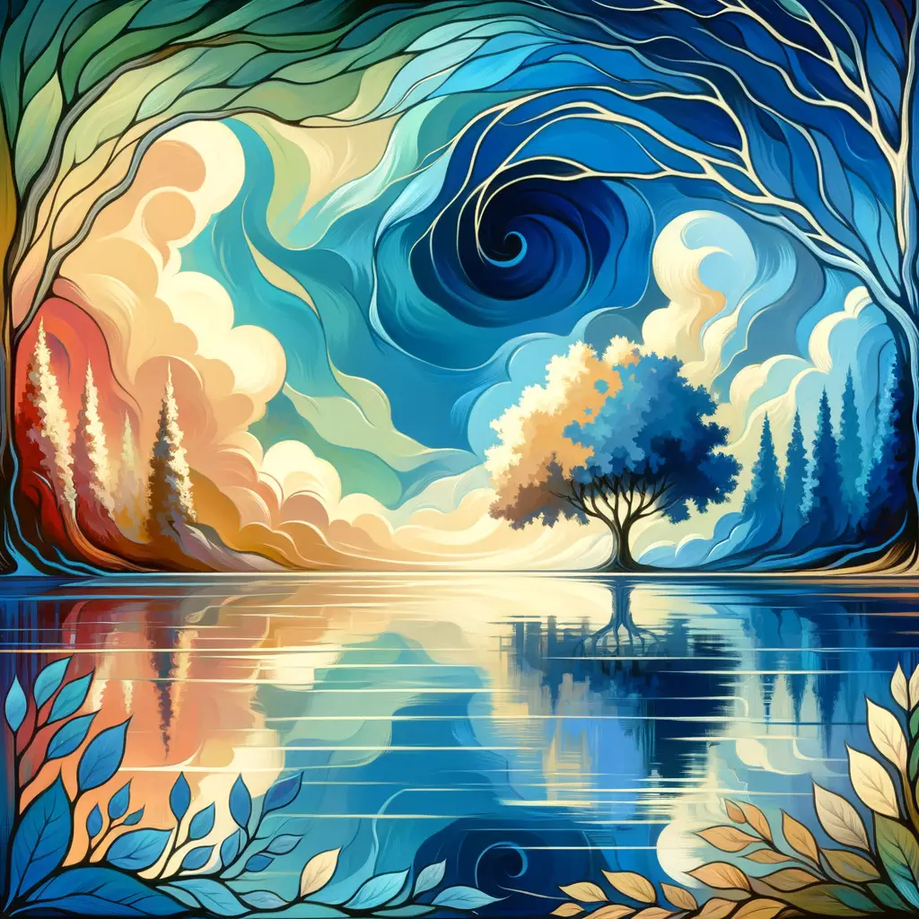 Whispers of Azure Tranquility: Resilience Rooted in Shadows