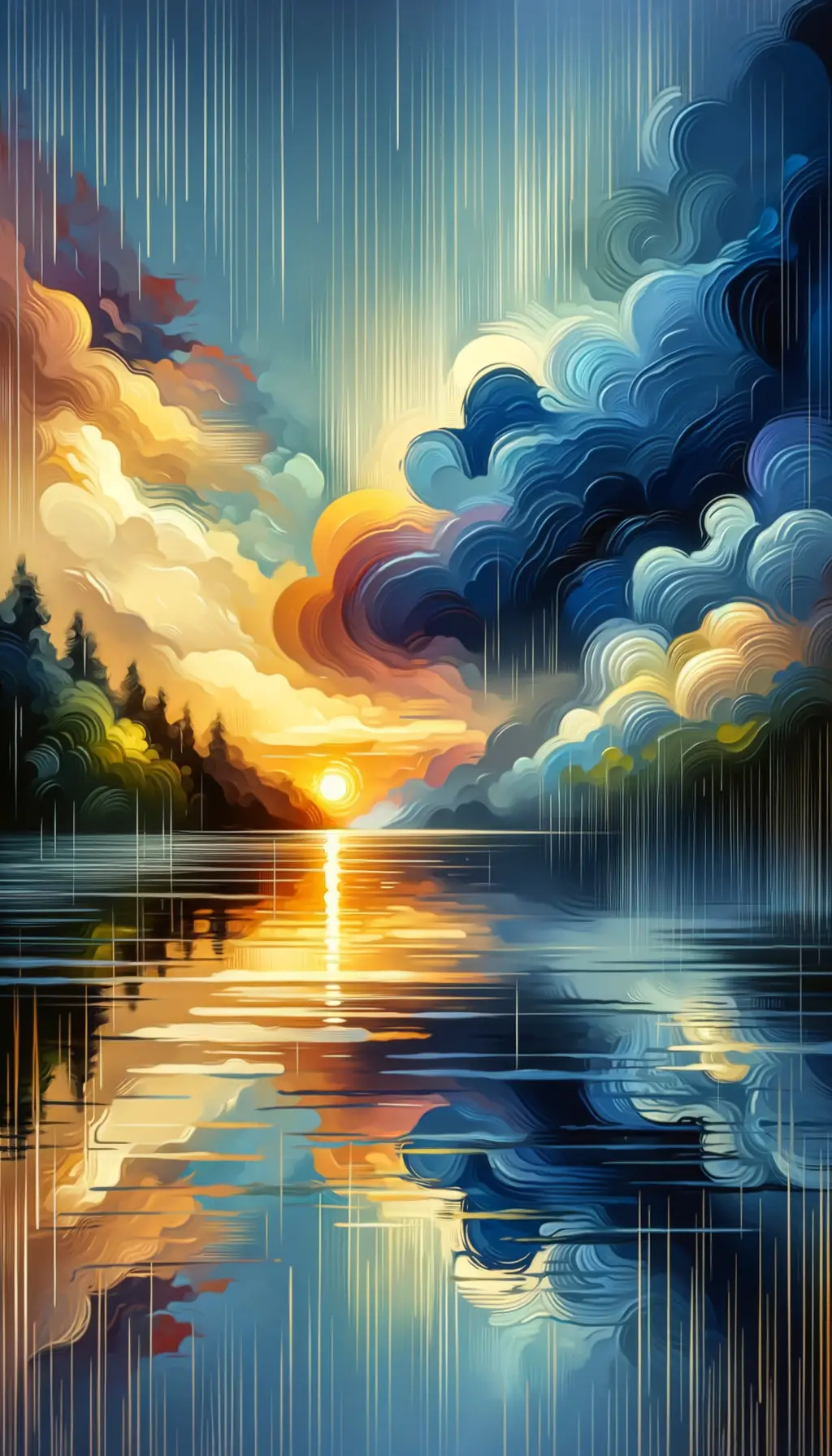 Serenity's Embrace: A Watercolor of Therapeutic Rainfulness