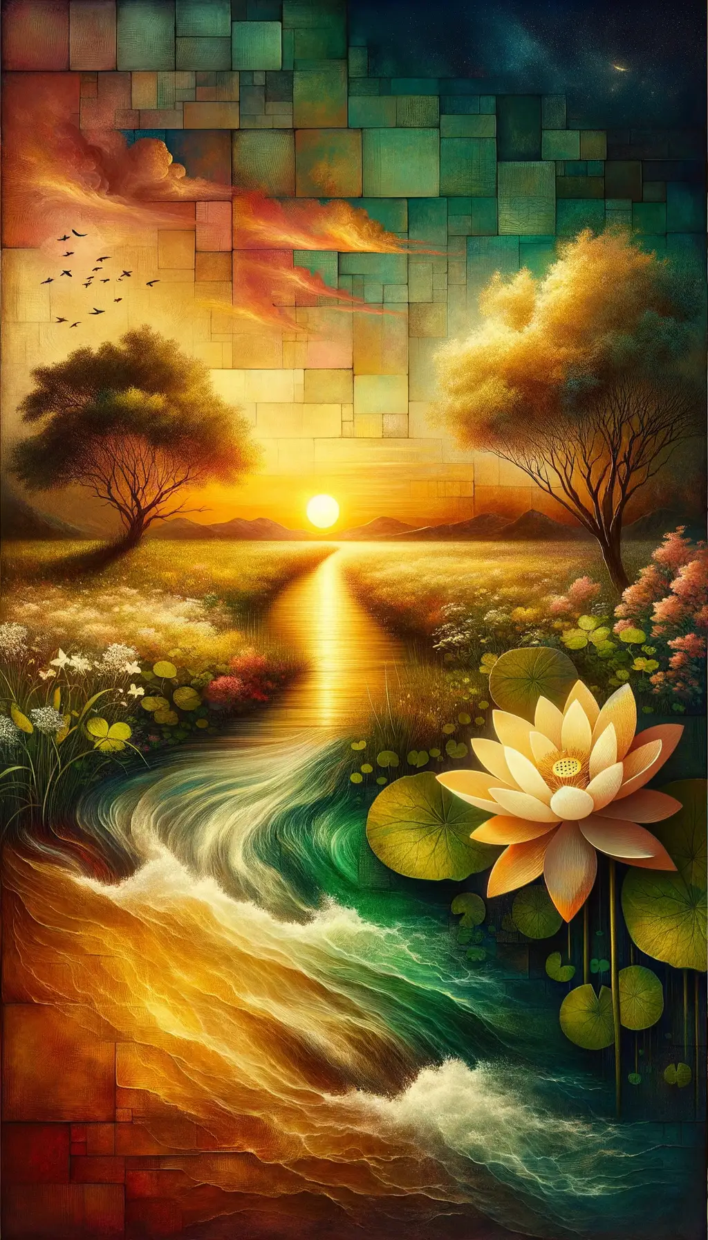 Whispers of Transformation: A Tranquil Melody in Gold