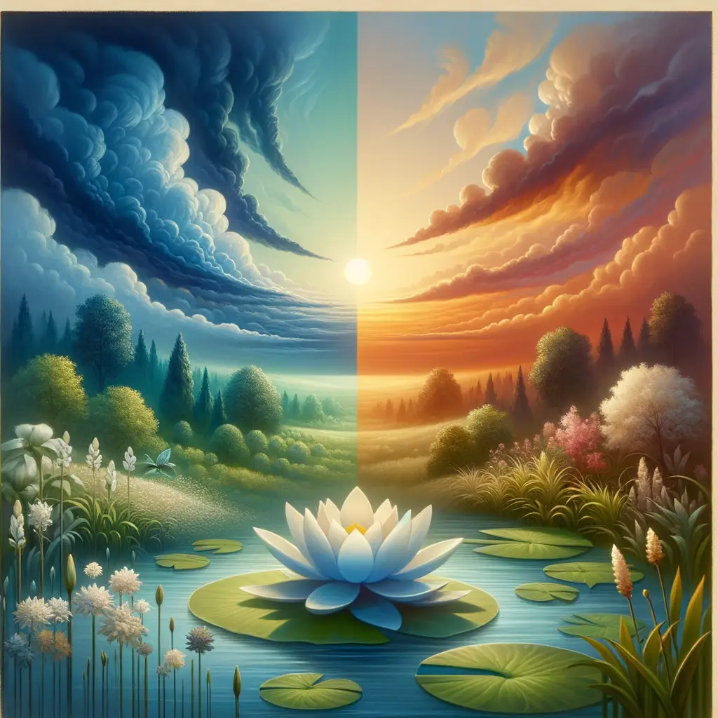 Serenity's Bloom: A Journey Through Healing Skies