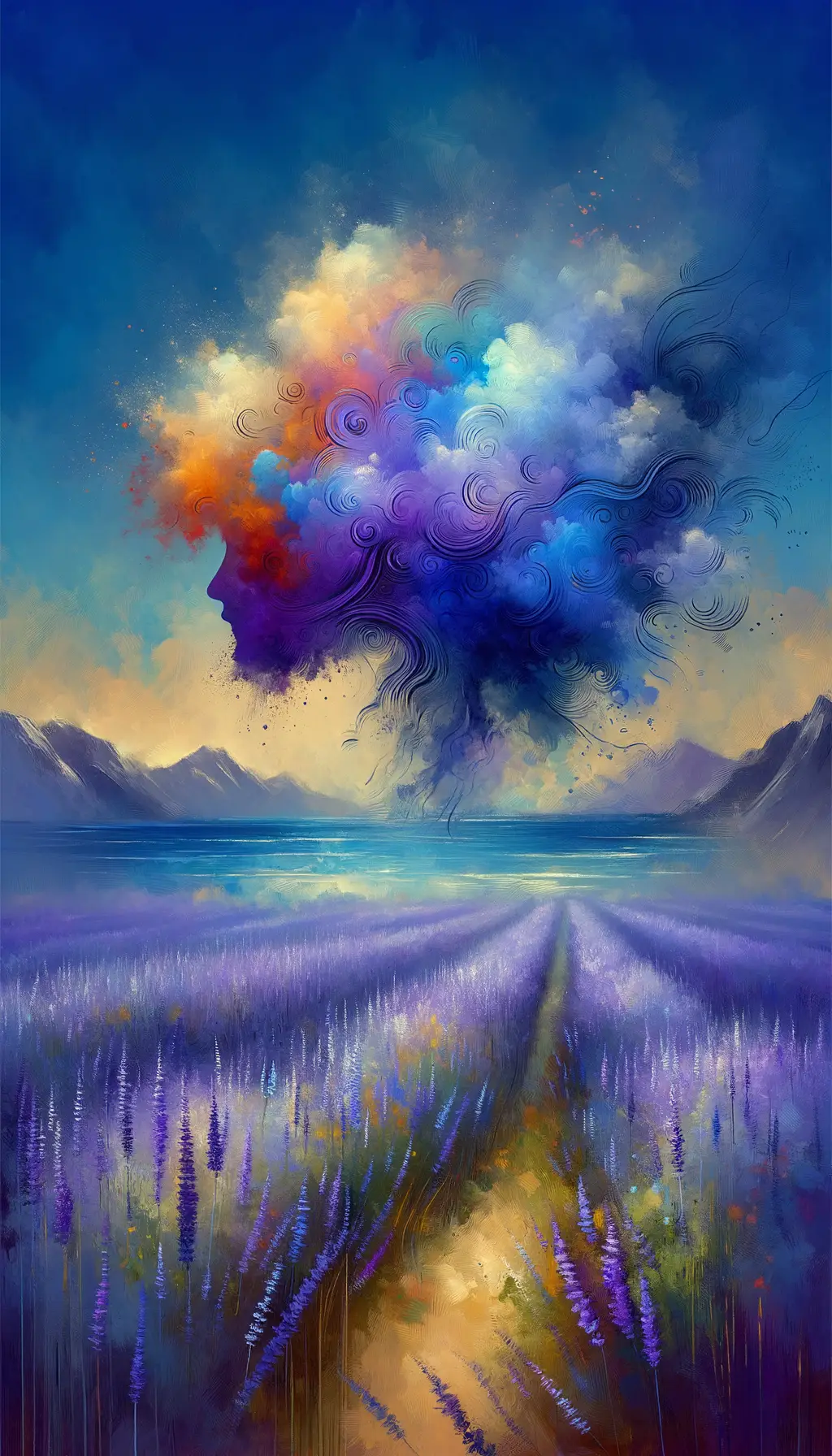 Gentle Echoes in Lavender Fields: whispers of the therapeutic ocean