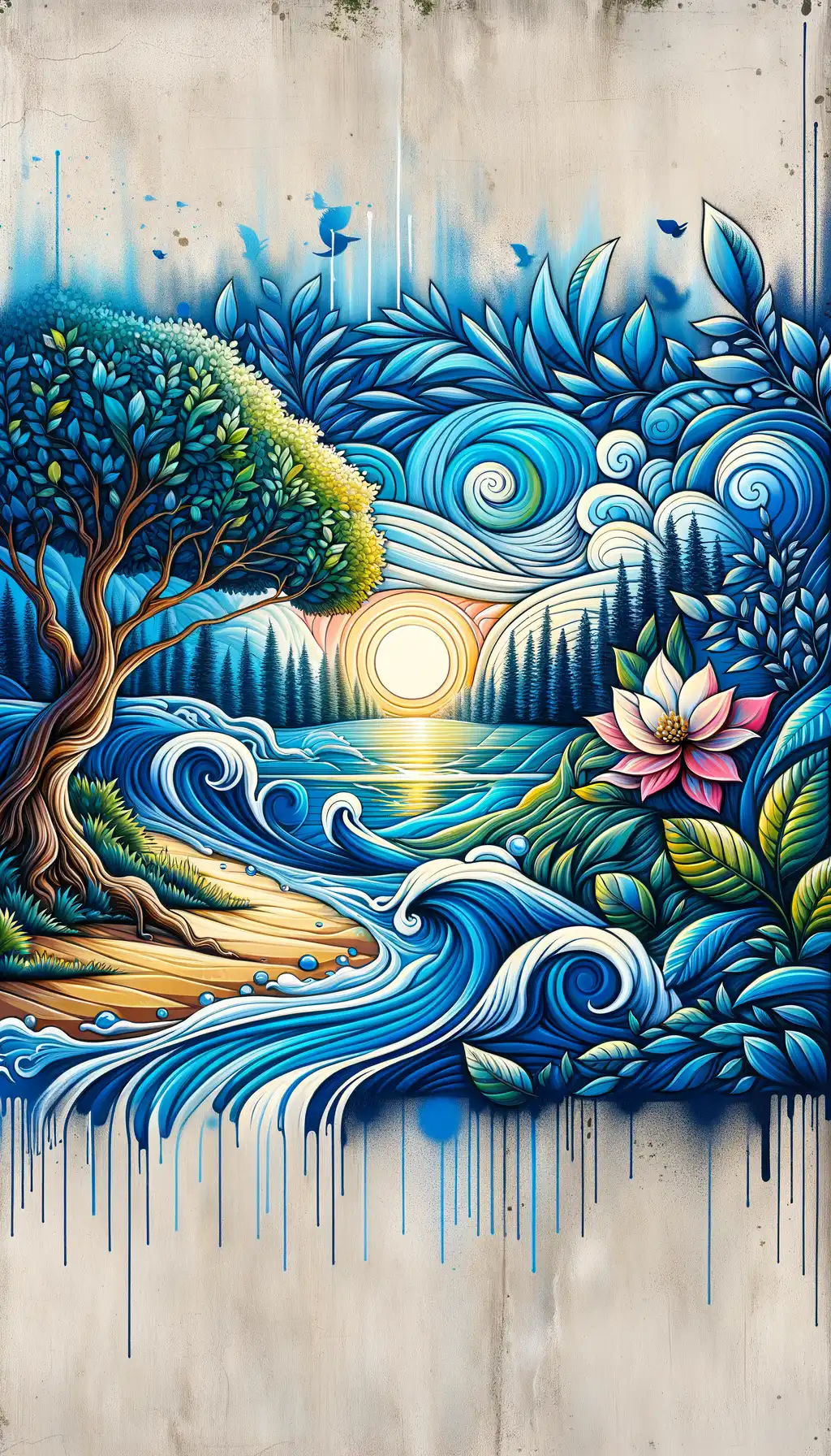 Whispers of Renewal: Ocean's Embrace, Forest's Song