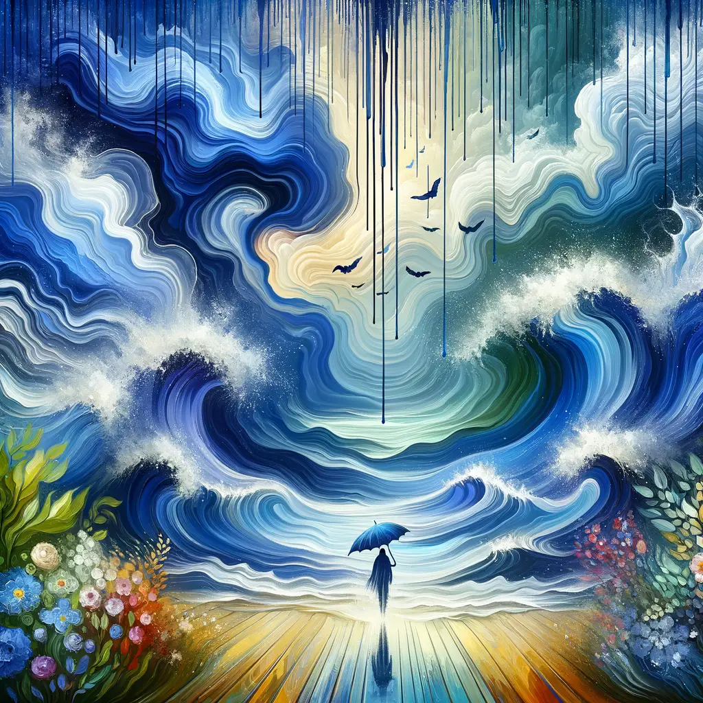 Whispers of Transformation: A Drip Painting Symphony of Self-Discovery