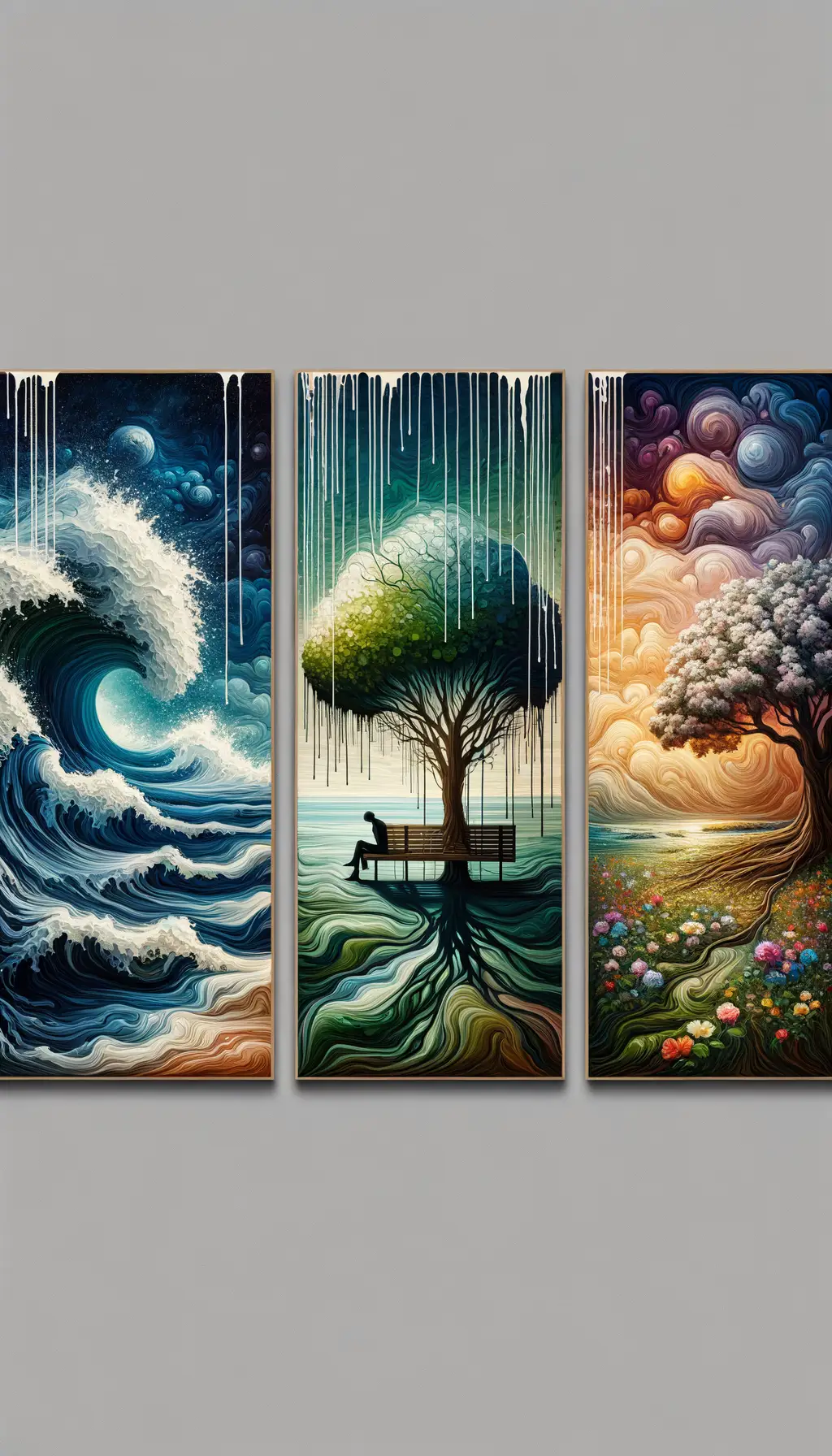Whispers of Resilience: A Therapeutic Tapestry in Drip Paint