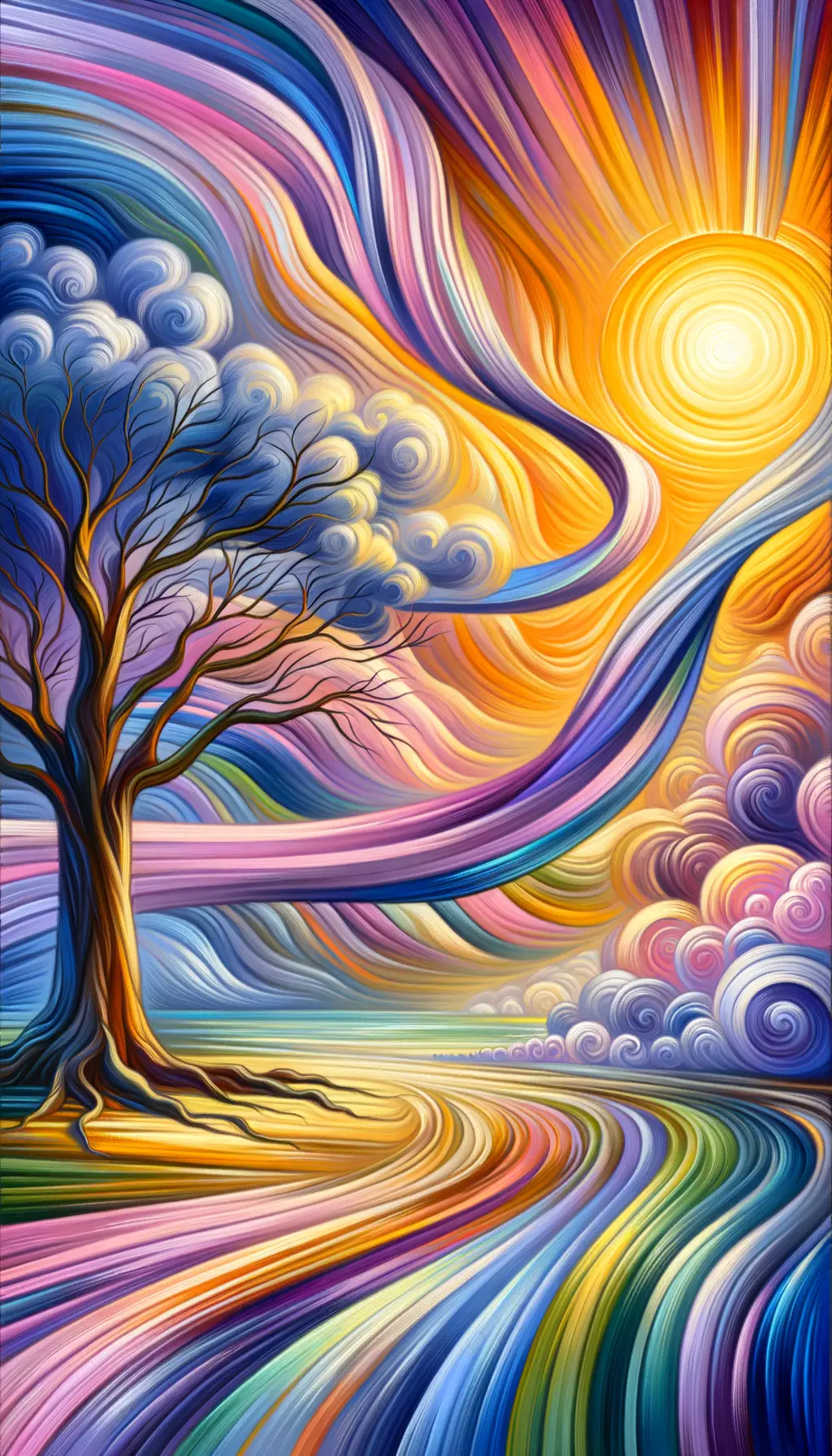 Whispers of Strength: Sunlit Emotions Dancing on the Lilac Breeze