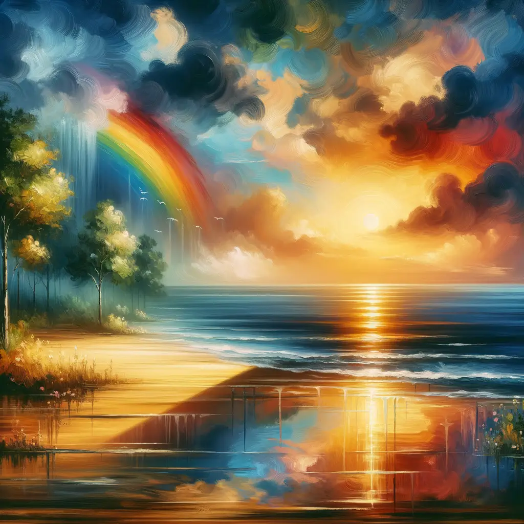 Horizons of Serenity: Emerge Through Rainbows of Renewal