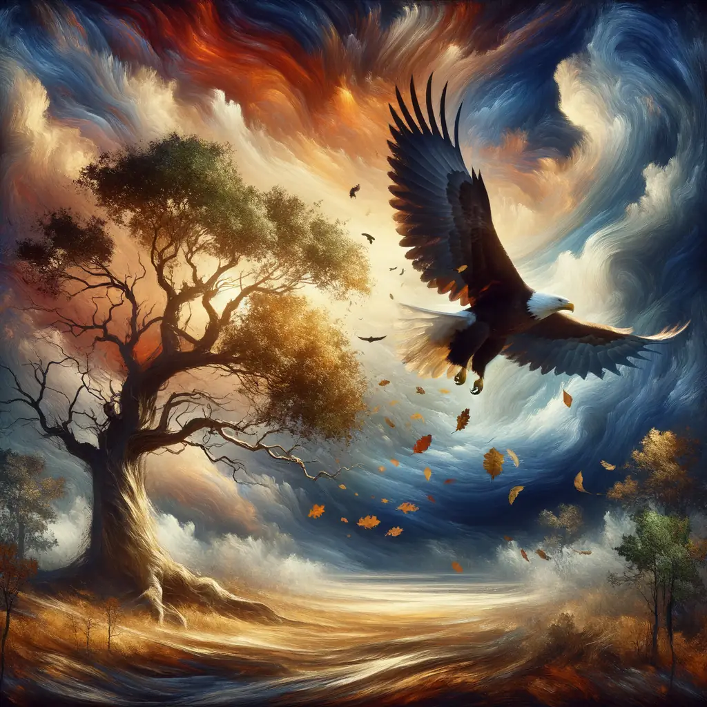 Embrace of the Solitary Eagle: Healing Ties Beneath the Oak