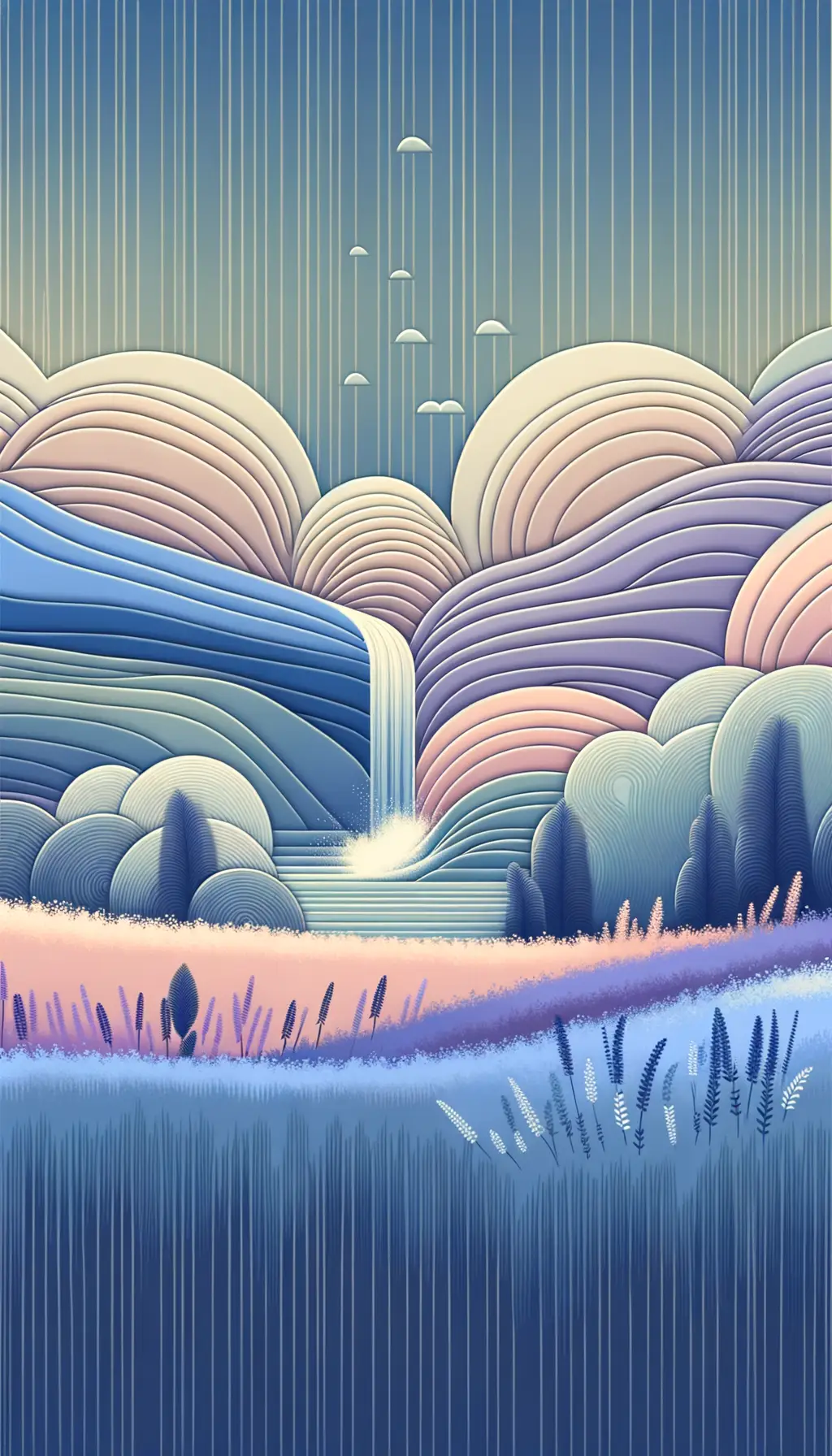 Whispers of Lavender: Renewal in Cascade