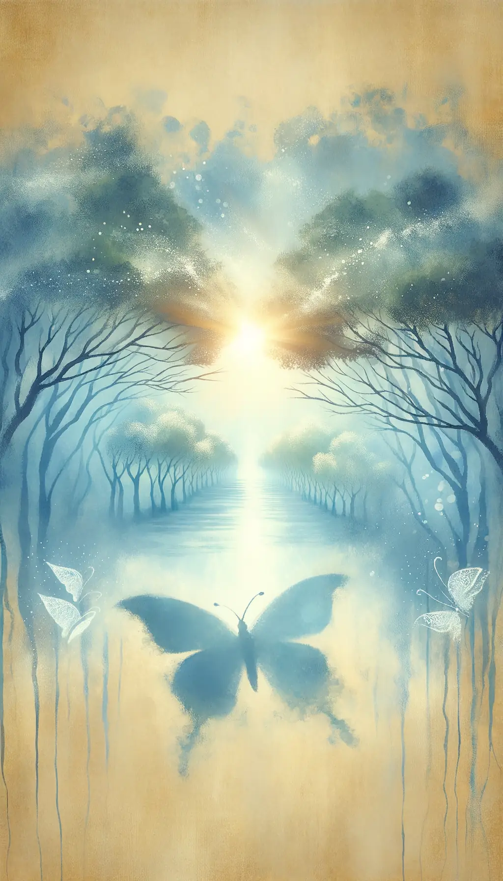 "Cocoon's Whispers: Tranquil Embrace of Inner Blossoming"