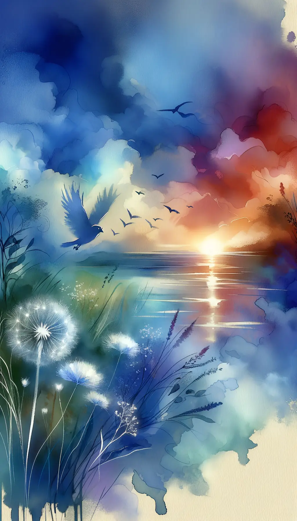 Whispers of the Dandelion: A Serene Symphony in Blue