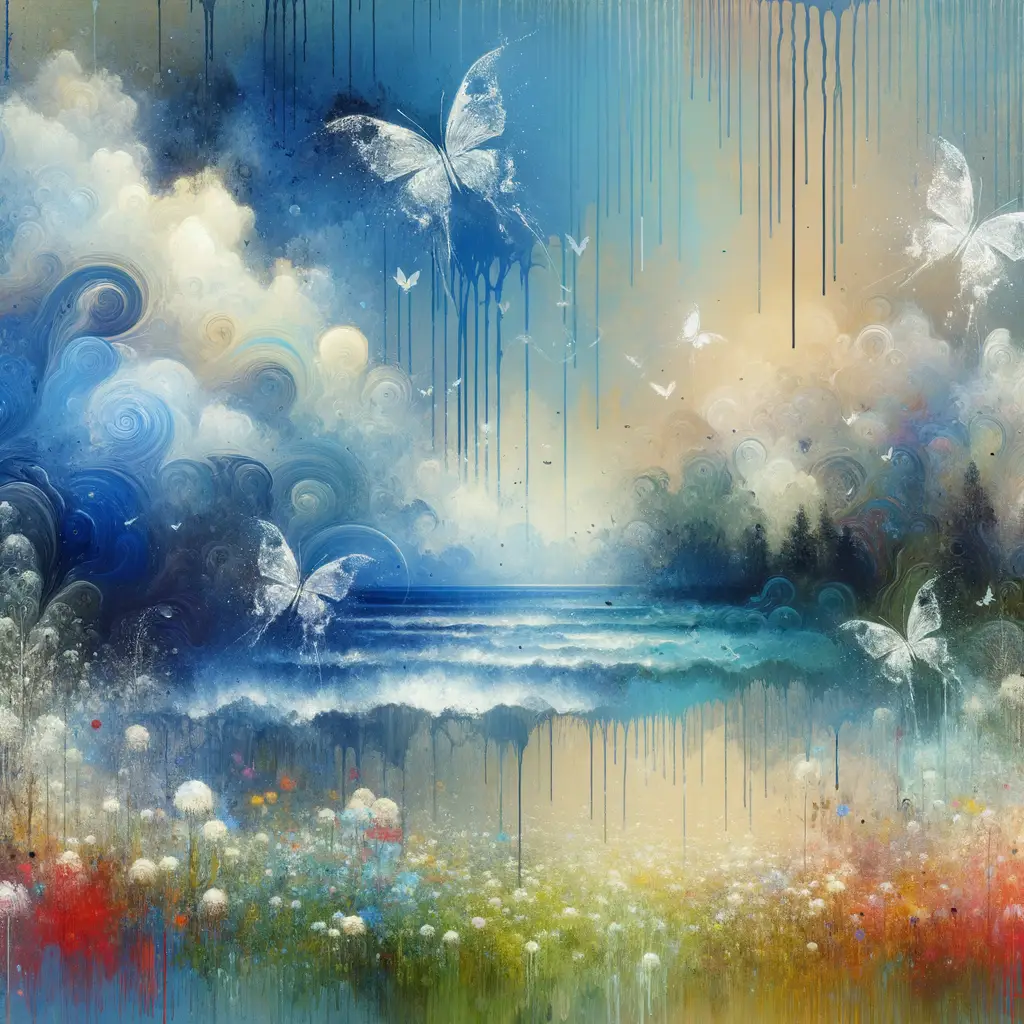 Whispers of Renewal: Ocean's Turmoil, Meadows of Tranquility