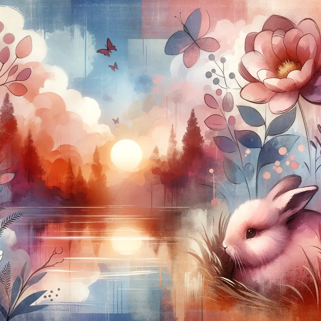 Sacred Solace: Blossom, Burrow, and Sunset