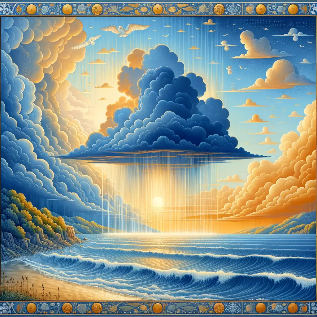 Whispers of the Ocean: A Healing Rain at Sunset