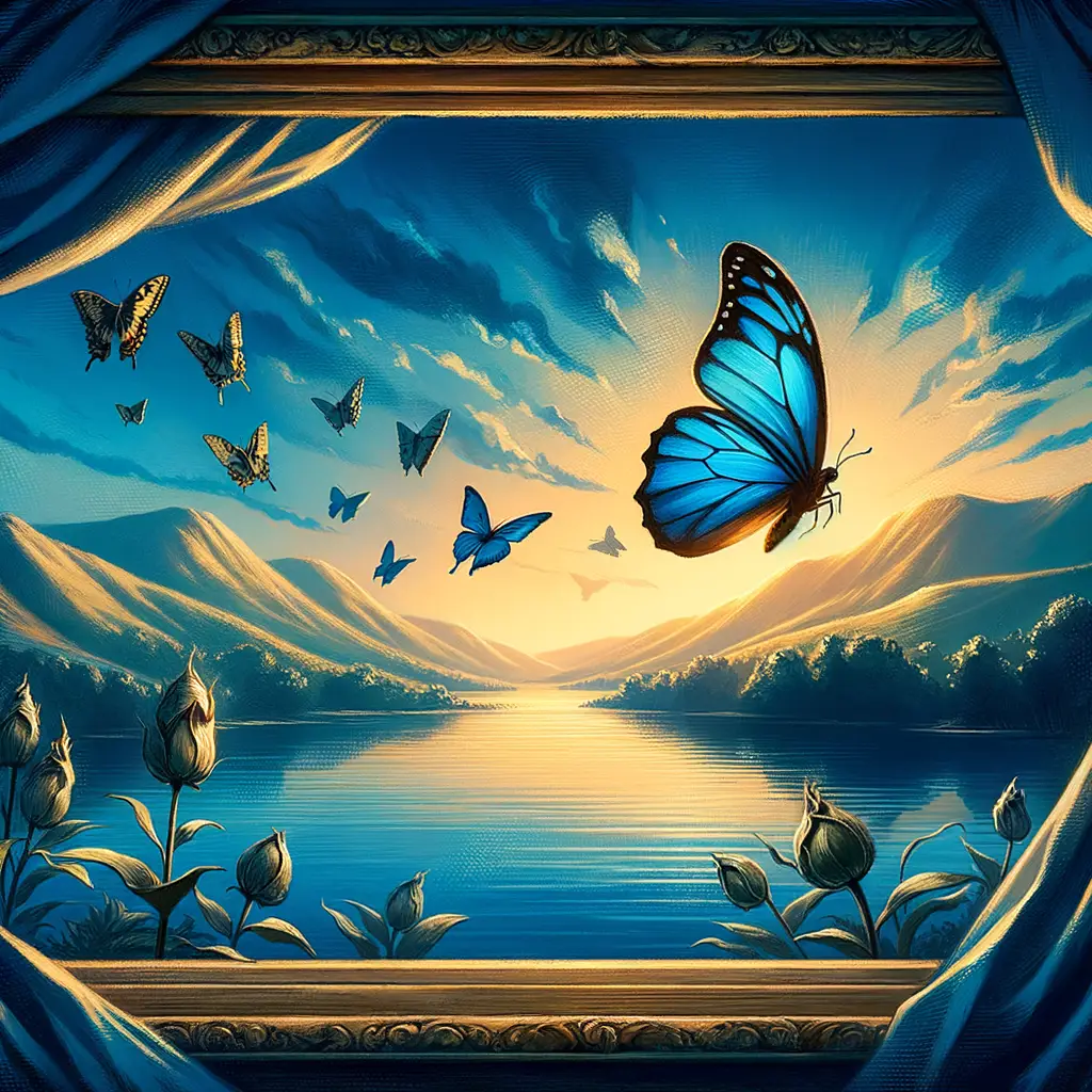 Indigo Reveries: Wings of Resilience
