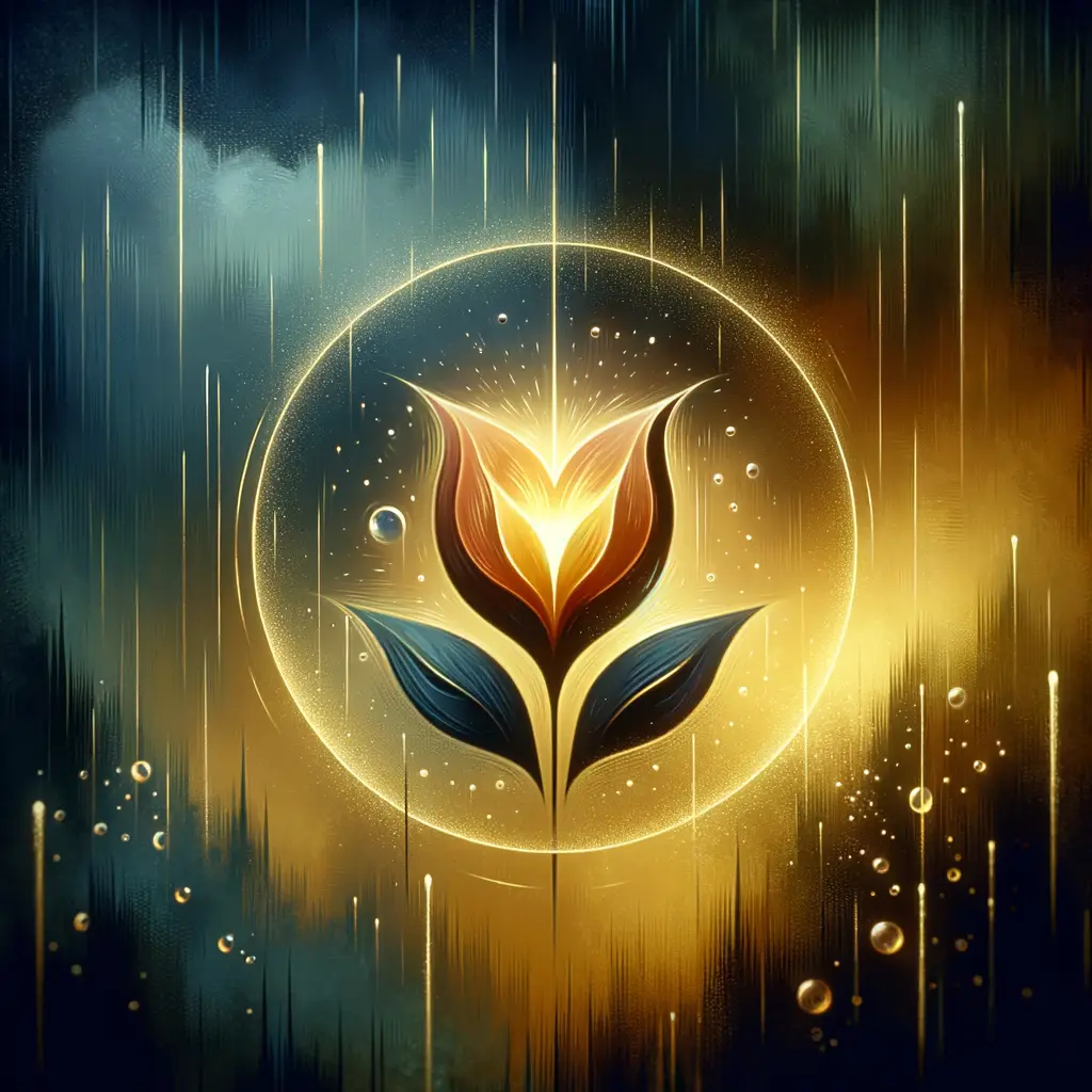 Ember Heart: Blossoming in Spring Rain