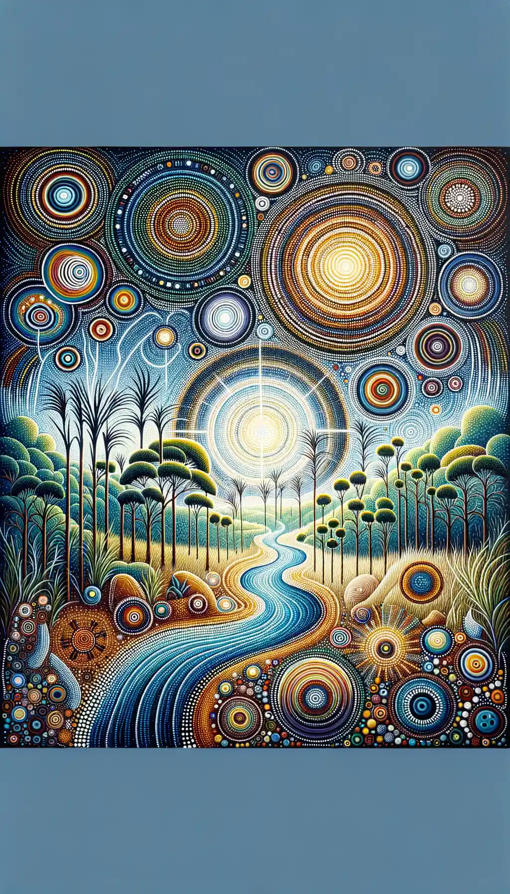 Rivulets of Electric Dreams: Whispered Serenity on Sunlit Pastures