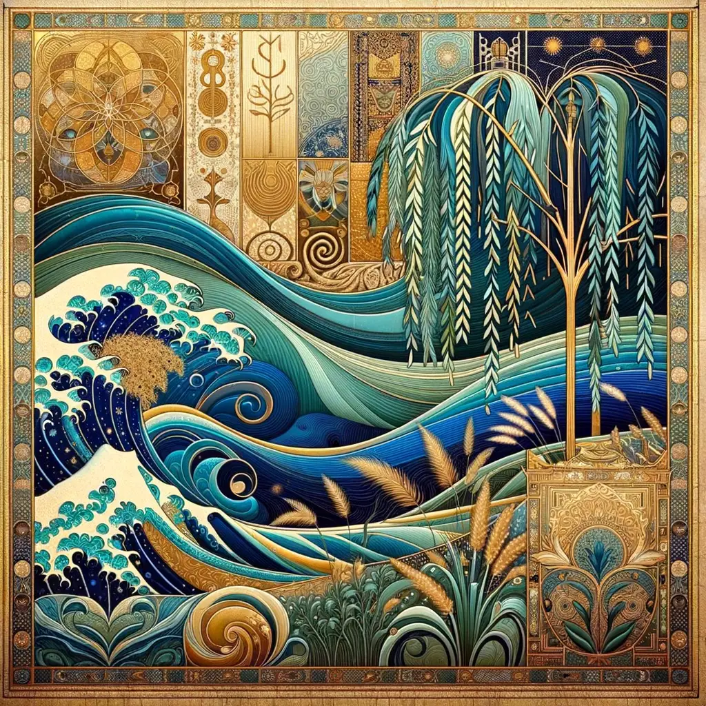 Whispers of the Willow: Ocean's Serenade of the Soul