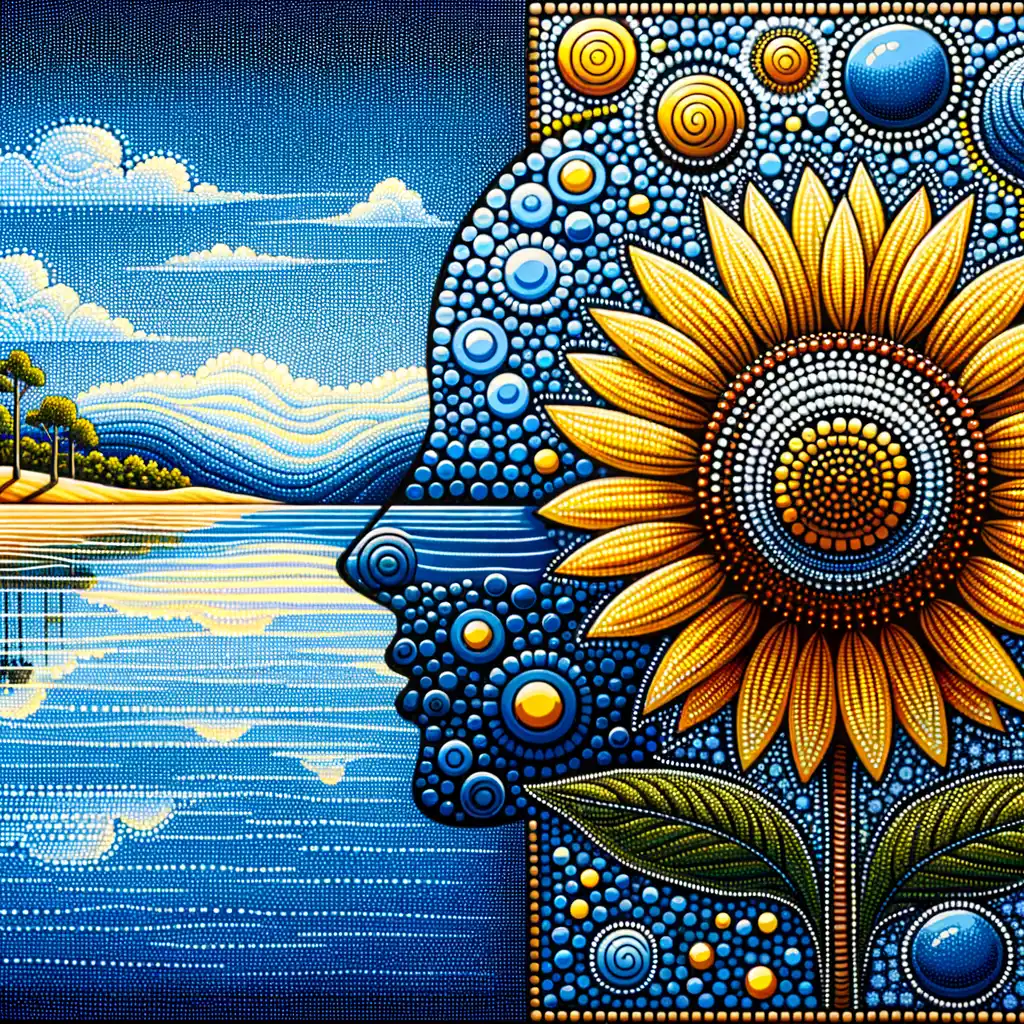 Serenity's Bloom: Embrace of the Chilly Sunflower Ocean