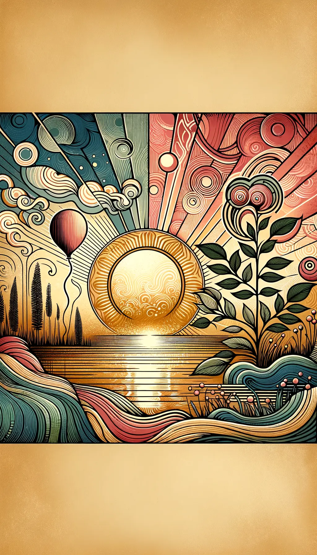 Garden of Resilience: Sunlit Serenity in Bloom