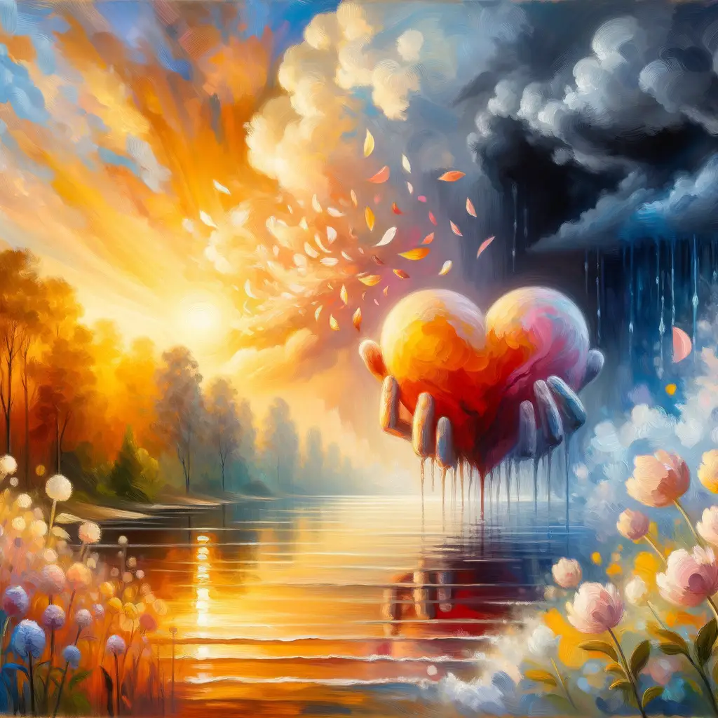 Whispers of Redemption: A Heart's Dance Under Golden Skies