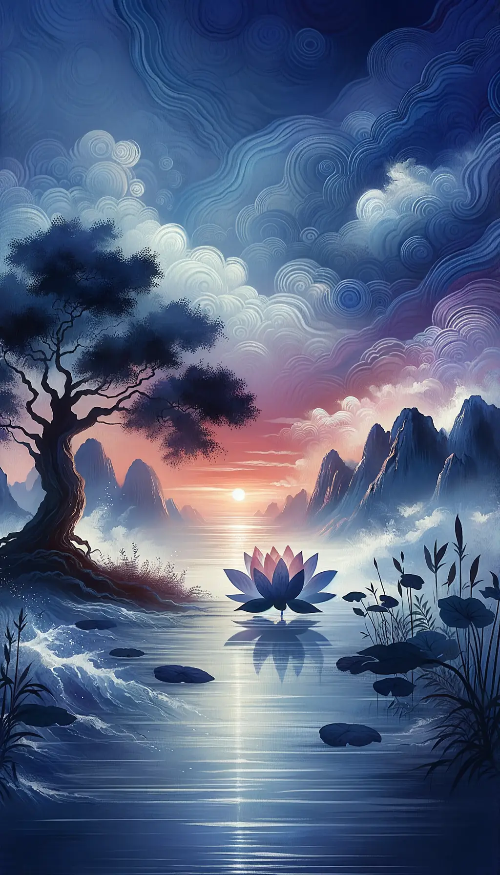 Whispers of the Lotus: Ancient Oak Resilience